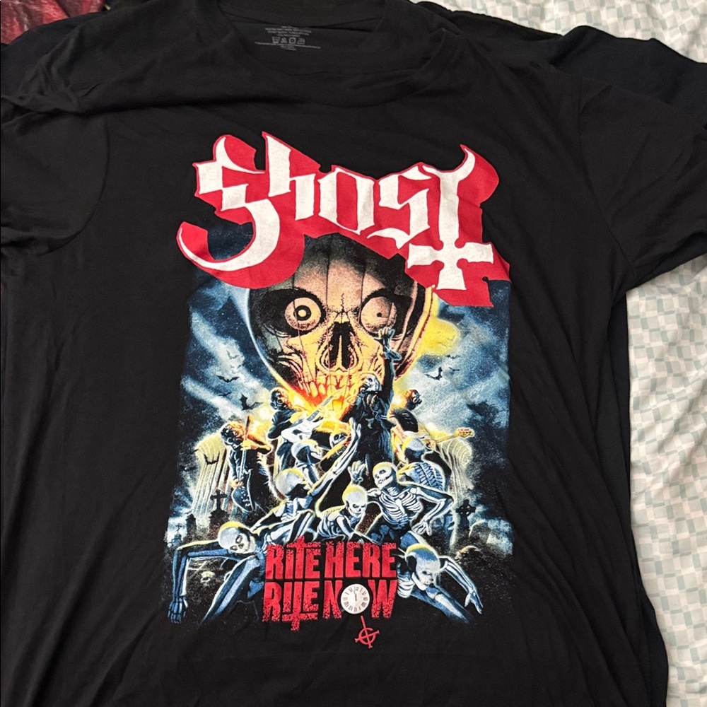 Ghost Black Rite here Rite Now Tee